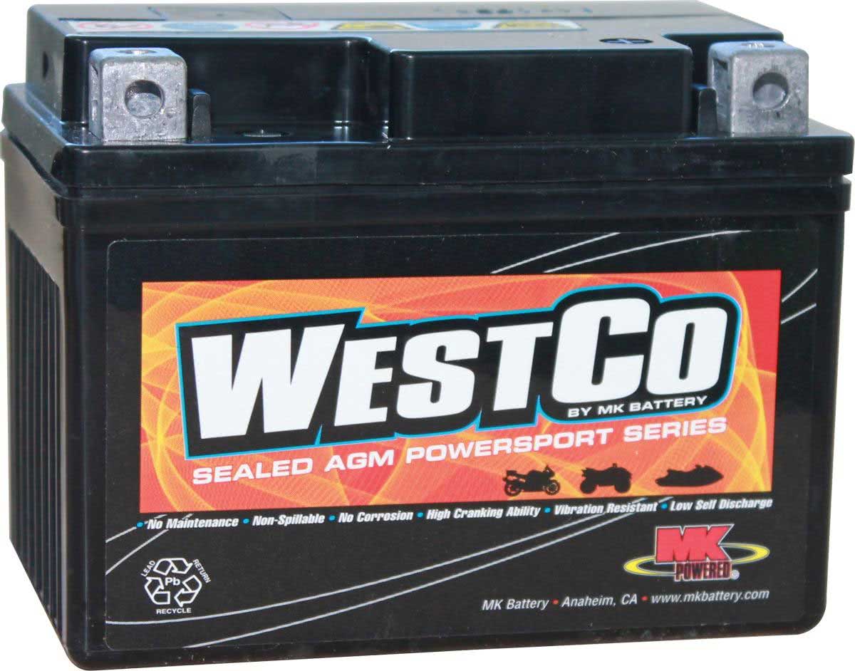 12VX4L-B WestCo 12v 4Ah motorbike battery replacement