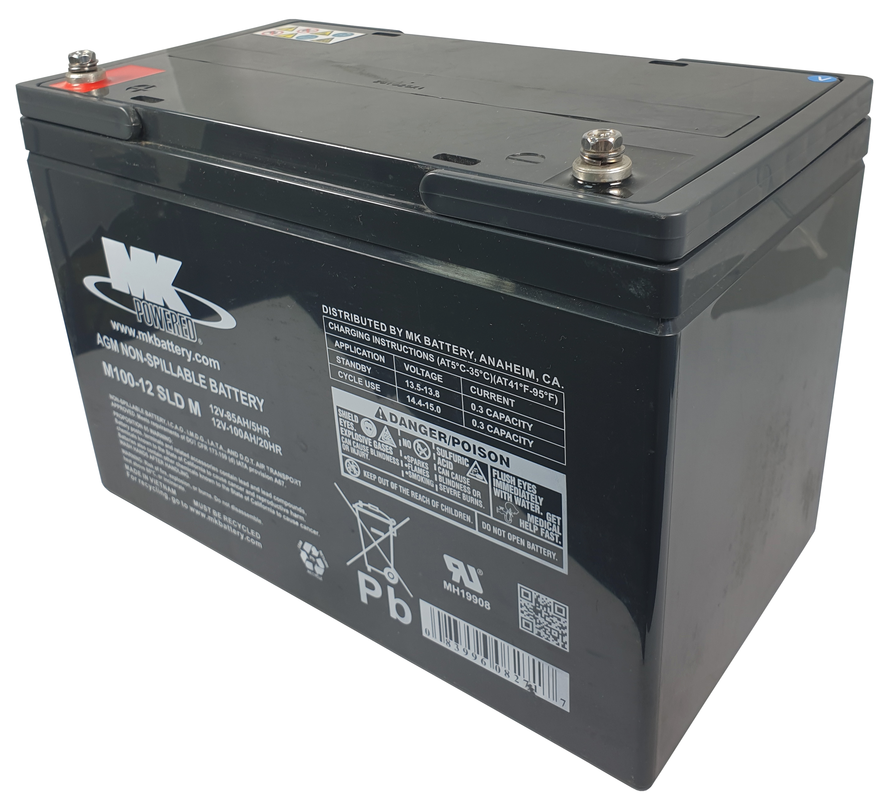 MK M100-12-SLD-M power chair battery replacement