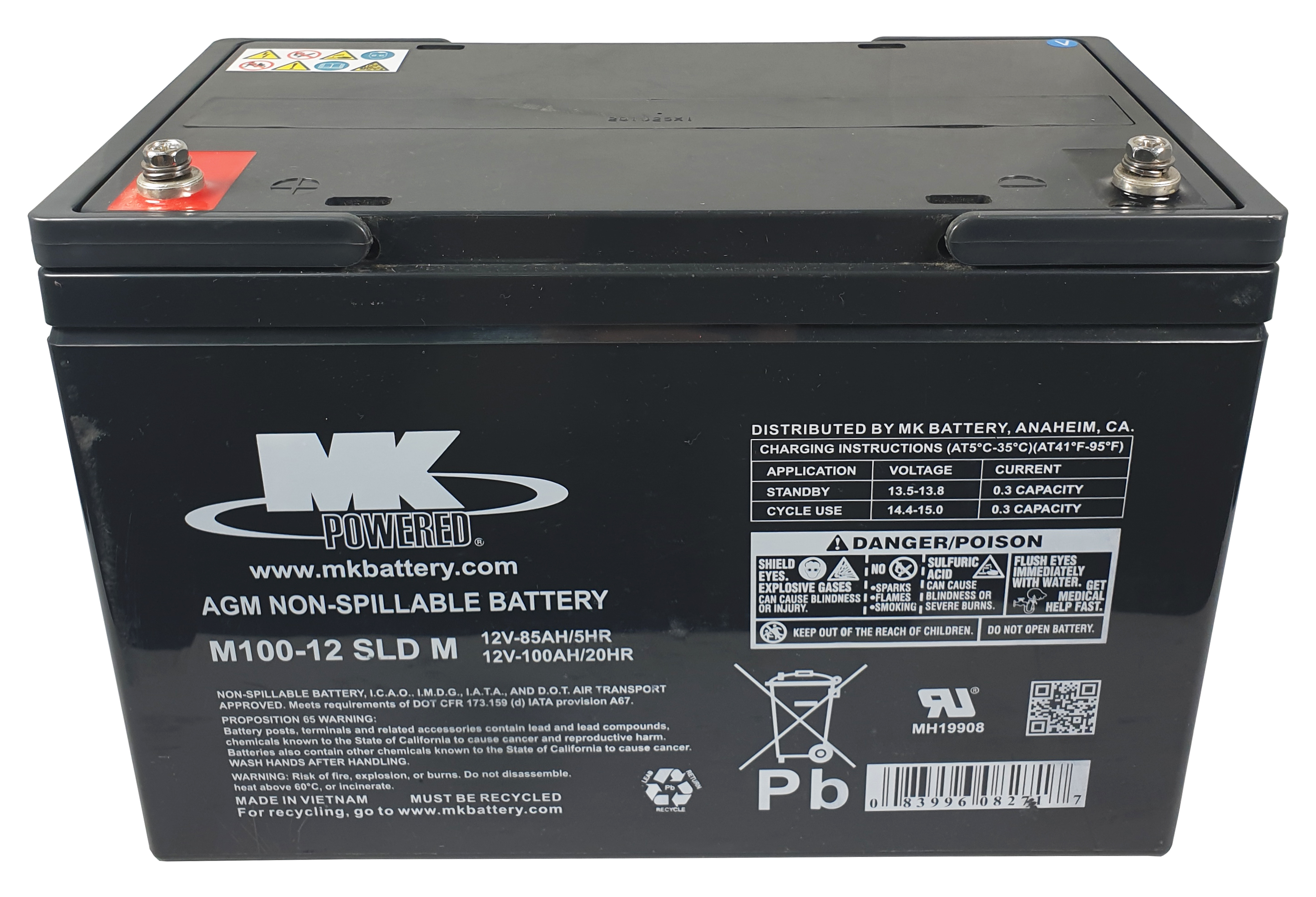 MK M100-12-SLD-M power chair battery replacement