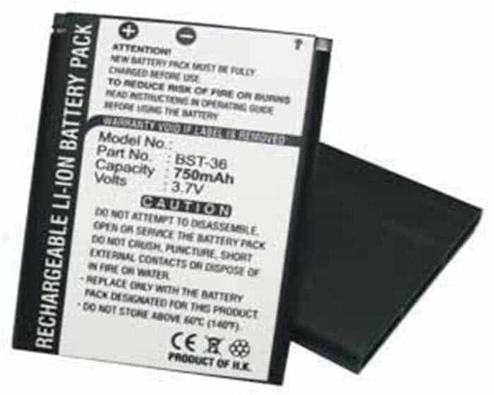 Sony Ericsson BST-36, Z550c, Z550i, Z558c, Z558i battery