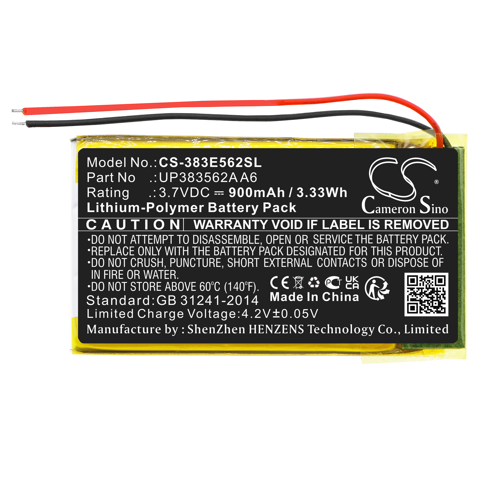 Palm UP383562A 900mAh battery replacement rechargeable