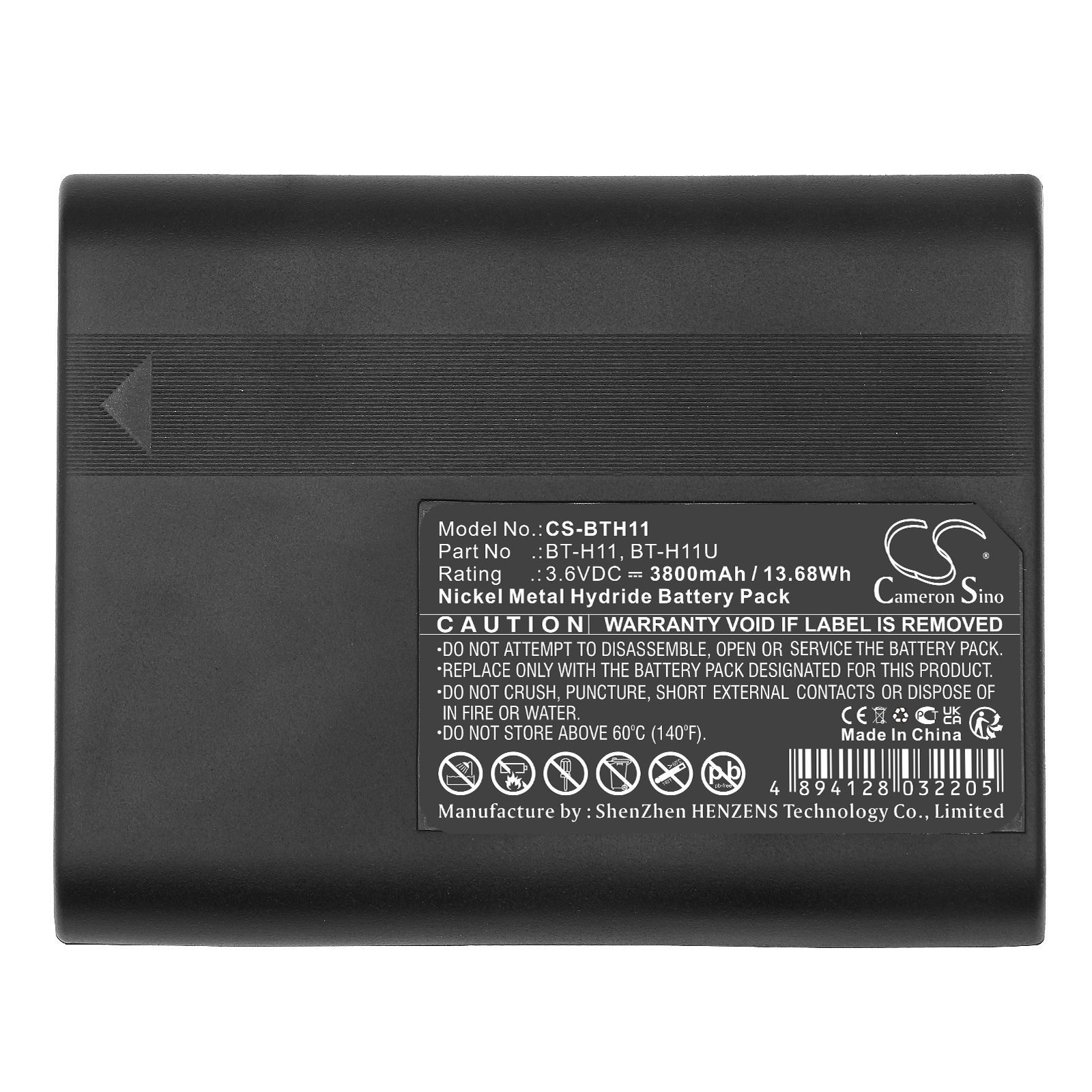 Sharp BT-H11 BT-H11U VL-SW980 camera battery 3800mAh Ni-MH 3.6V