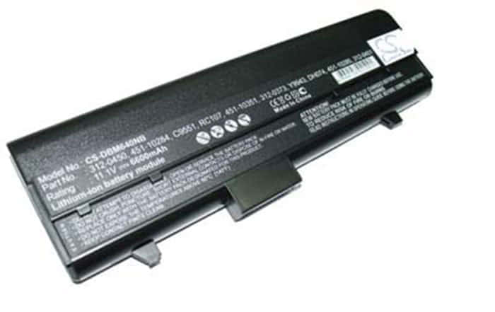 laptop battery Dell 312-0373 312-0451 C9551 RC107 6600mAh black