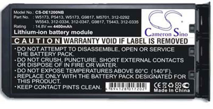 Dell W5173 G9812 W5543 replacement battery rechargeable