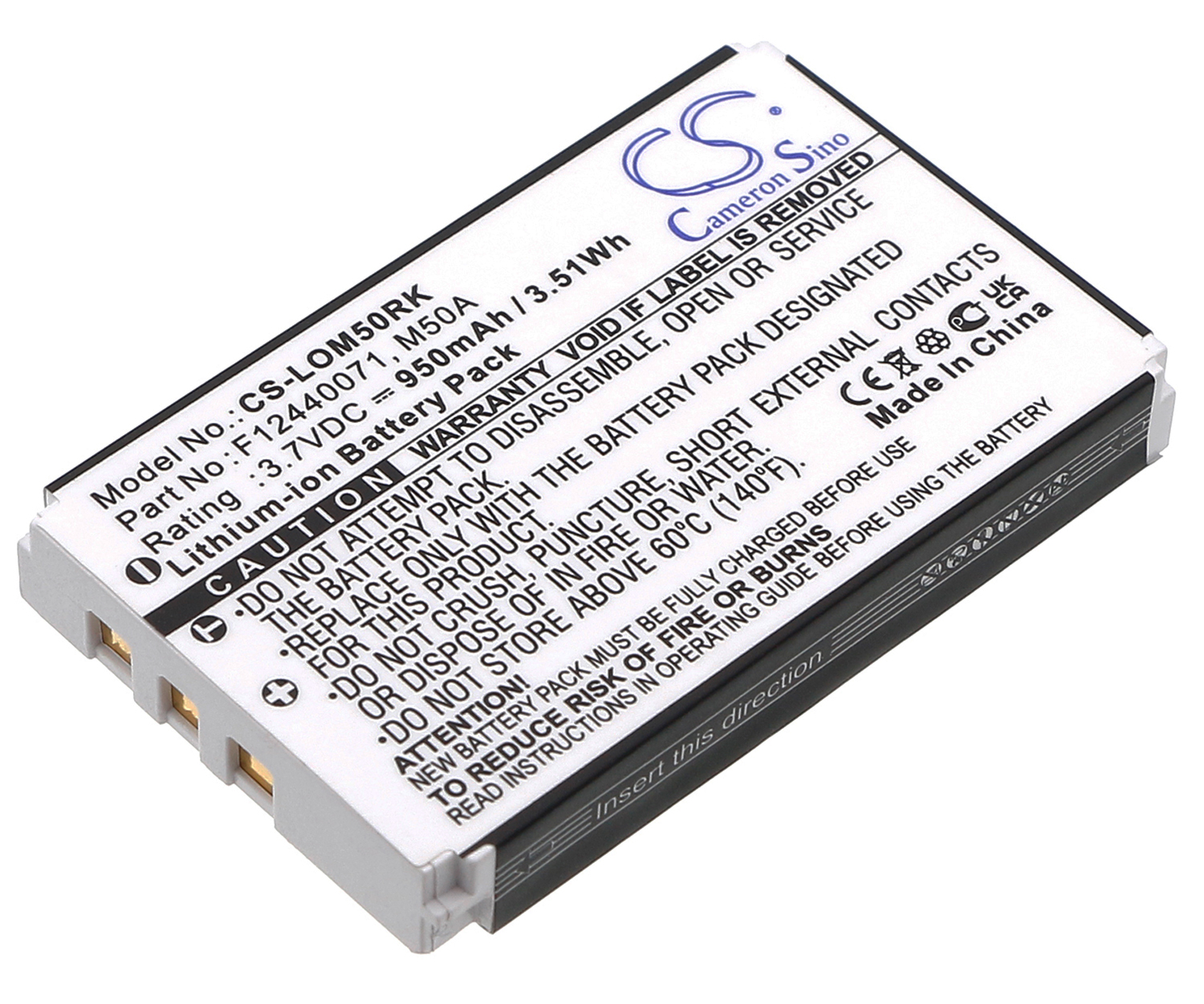 Logitech diNovo Edge Mini battery Y-RAY81 190304-2004 F12440071