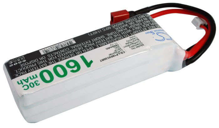 RC generic hobby battery 1600mAh Li-Polymer 11.1V rechargeable