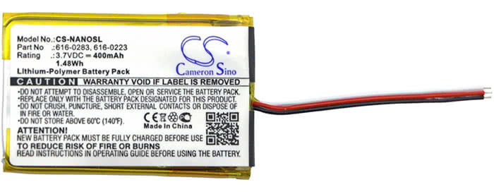 IPod Nano 2GB 4GB MA004LL/A MA005LL/A batteries rechargeable