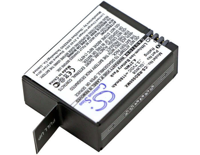 Rollei GLW08 Actioncam 500 Sunrise camera battery 1180mAh Li-ion 3.7V