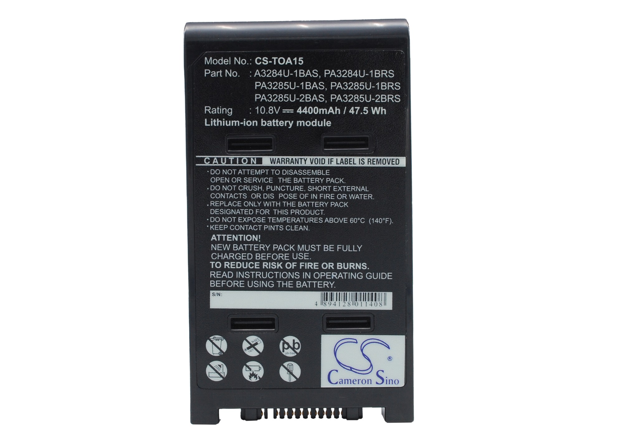 Toshiba E10 E15 laptop battery rechargeable replacement