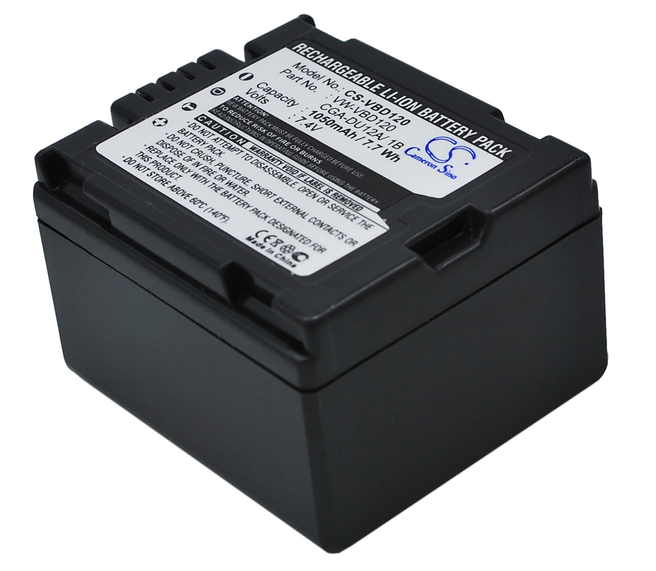Panasonic VW-VBD120 CGA-DU12 CGA-DU12A/1b battery replacement