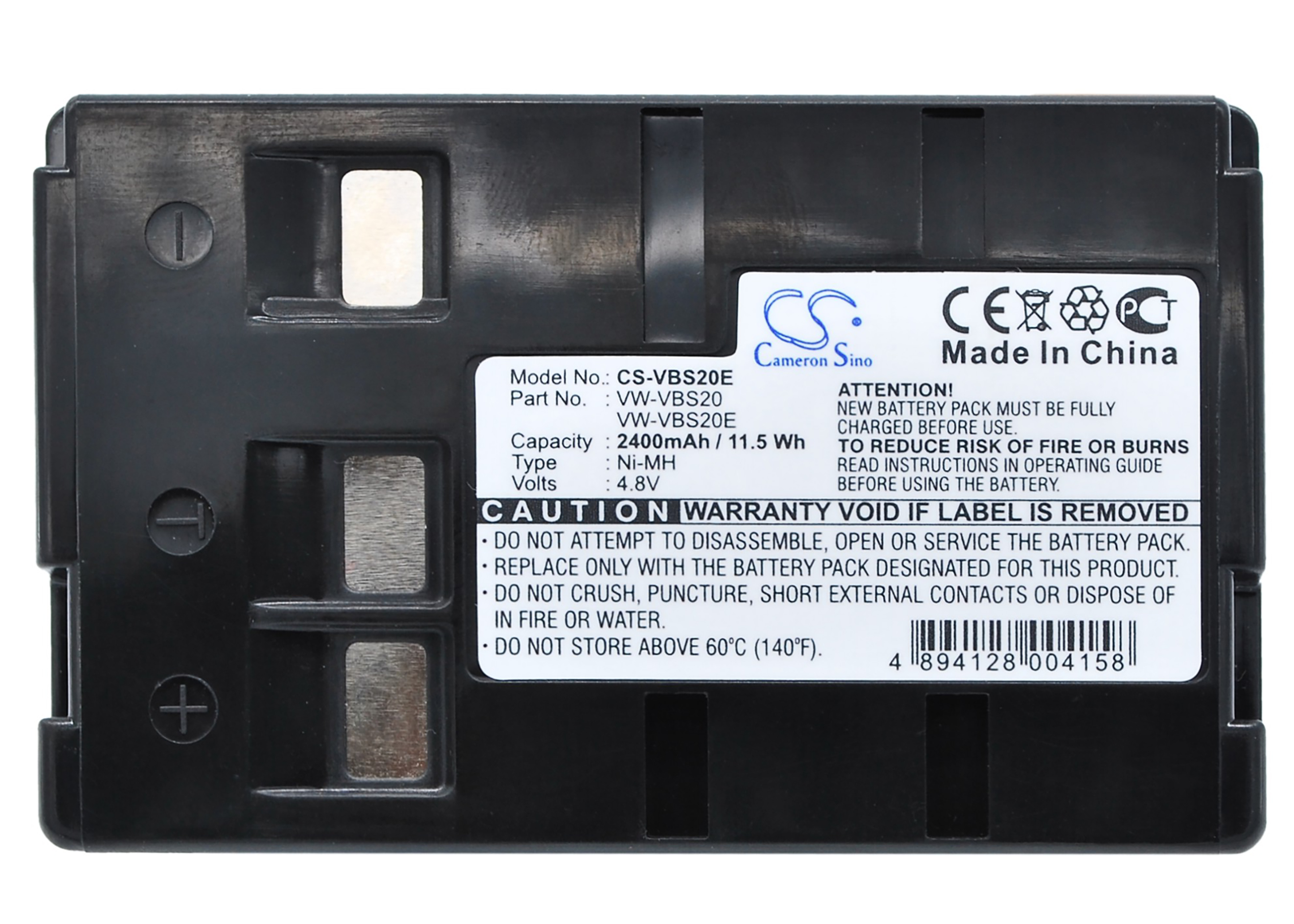Panasonic NV-A1 NV-A1EN NV-ALEN NV-CSLEN replacement battery