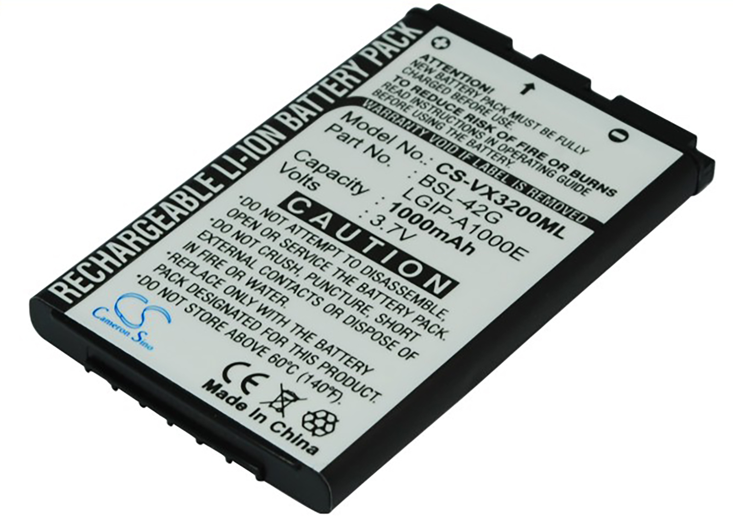 LG VX3200 VX-3280 VX3300 battery replacement rechargeable