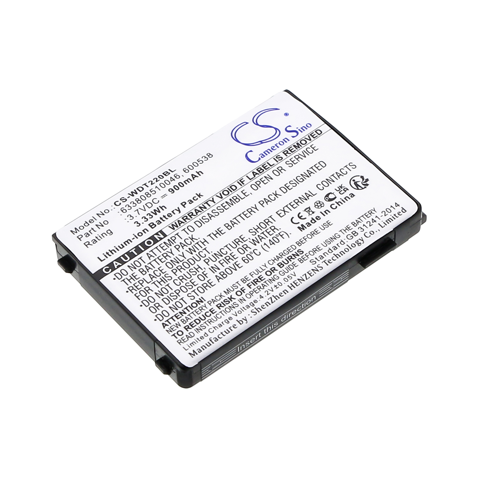 Wasp-600538 barcode scanner battery rechargeable replacement