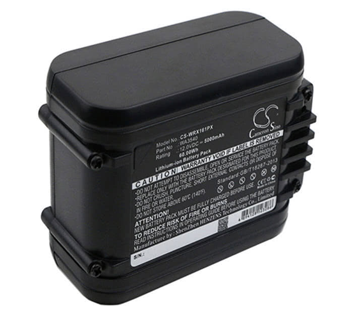 Worx WA3540 WU137 WU161 extended battery 5000mAh Li-ion 12v
