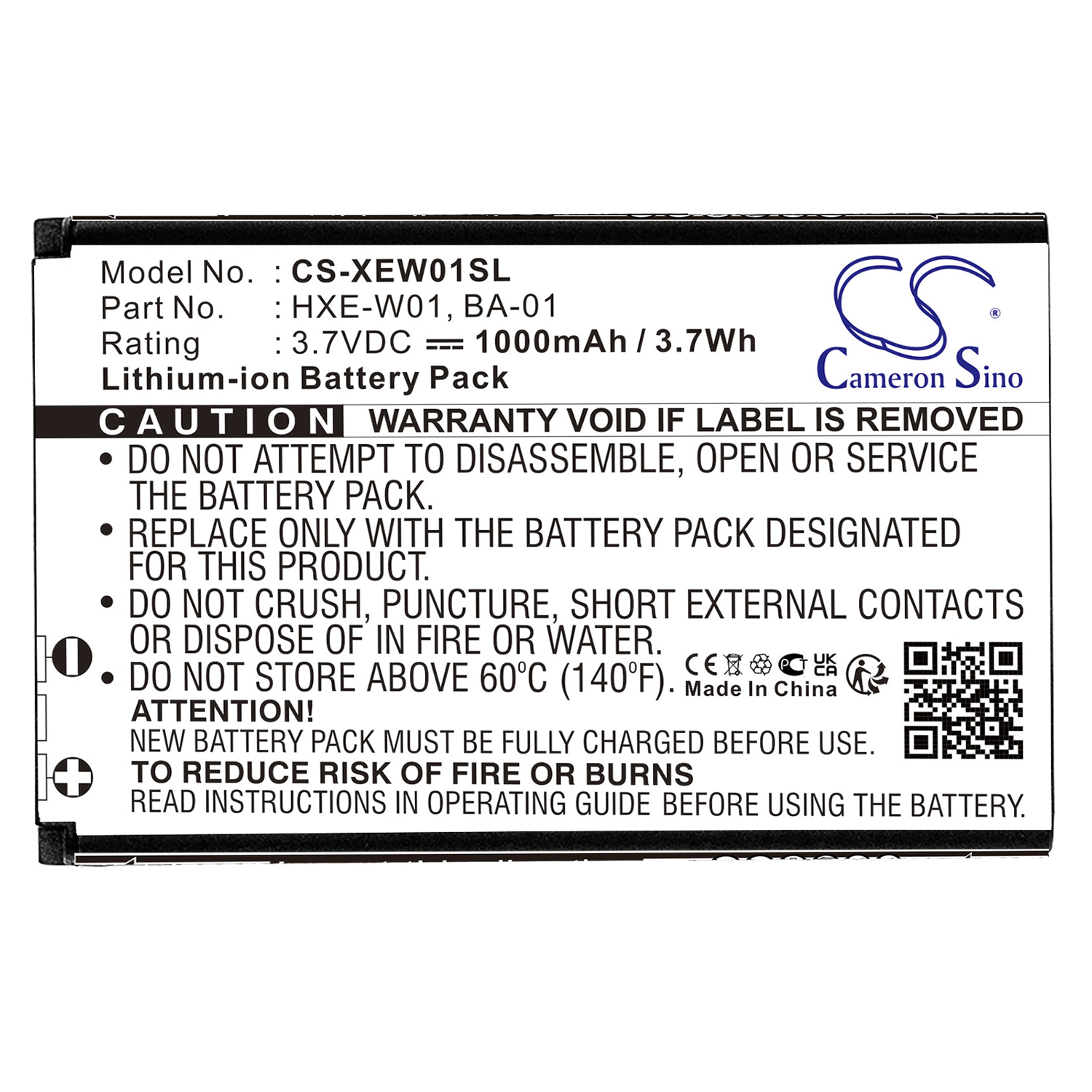 SumVision Bluetooth Receiver battery HXE-W01 GPS replacement