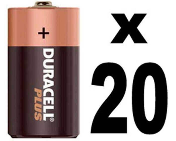 Duracell Plus C pack of 20 batteries to replace LR14 and MN1400