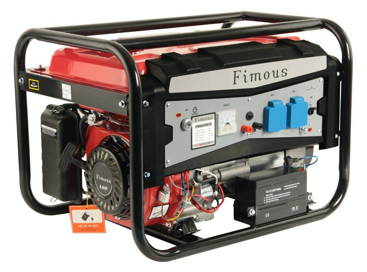 Fimous FM6800W-E battery 8HP petrol generator