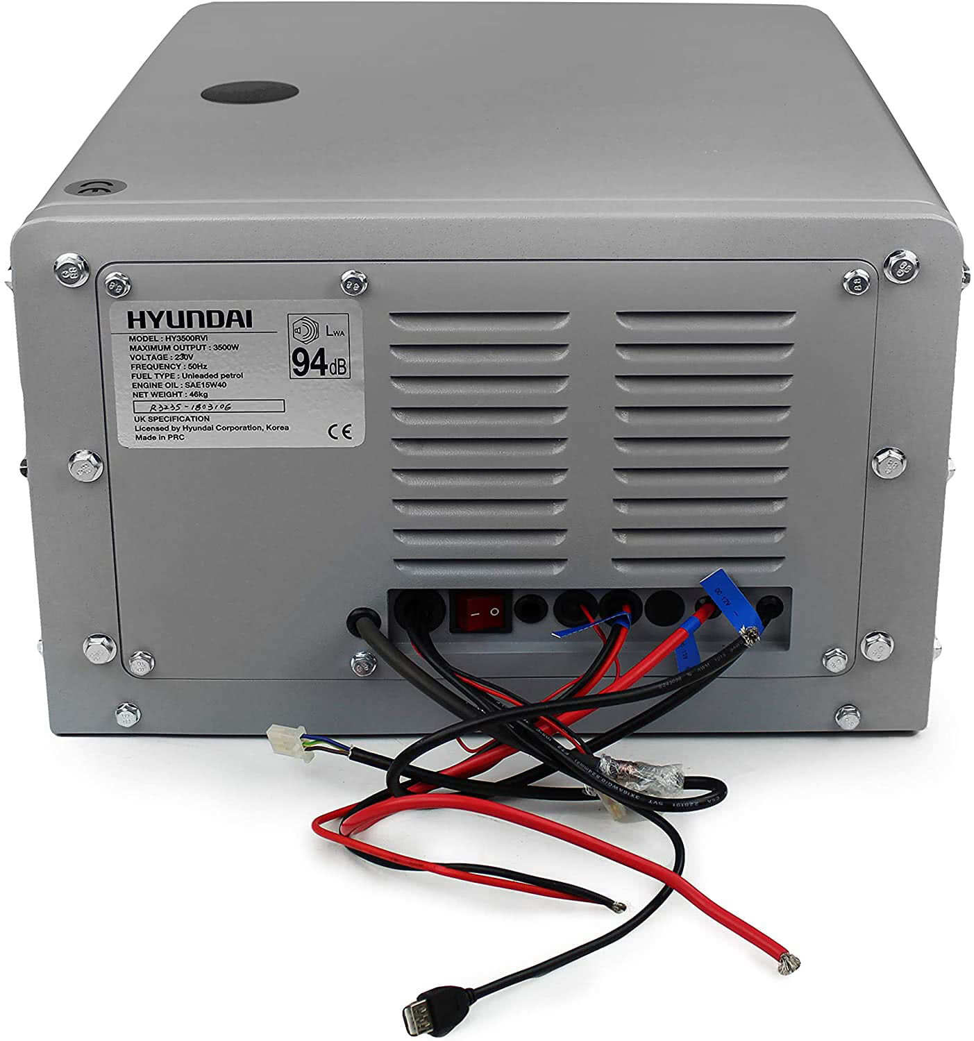 Hyundai HY3500RVi battery Motorhome RV Petrol Leisure Generator