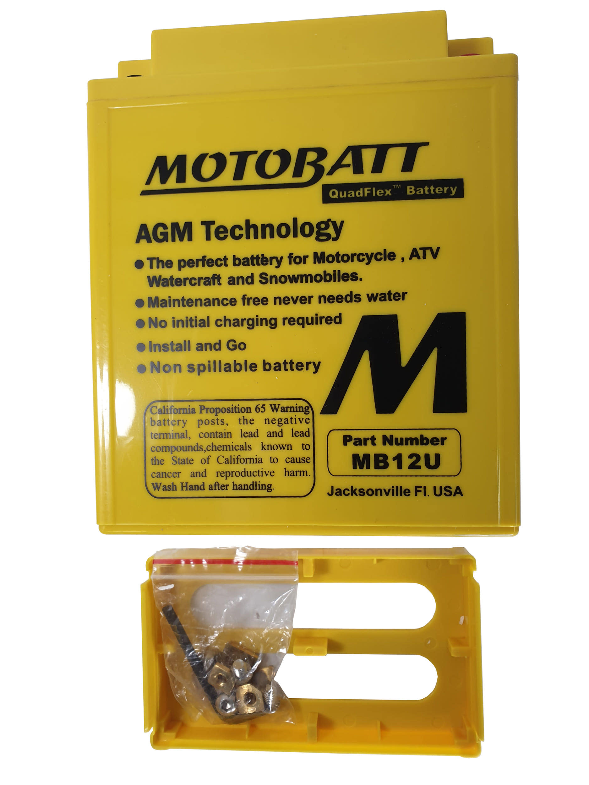 MB12U Motobatt battery replacement AGM 12v 160CCA