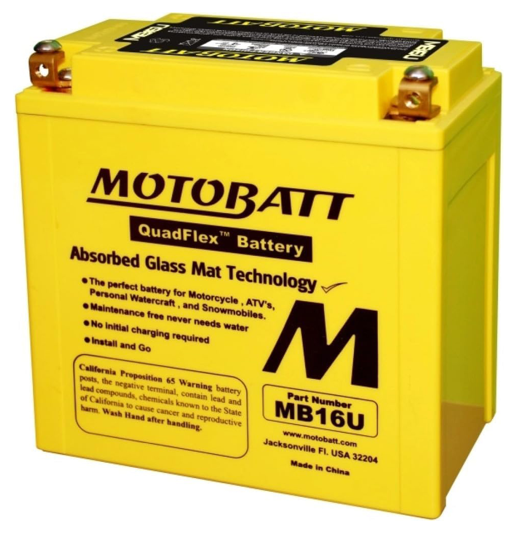 Motobatt MB16U battery AGM motorcycle 20ah 240CCA
