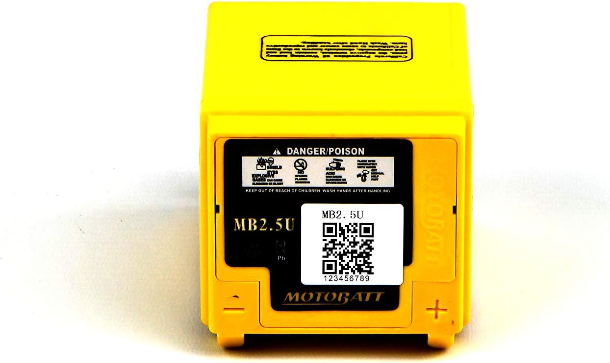 MB2.5U Motobatt AGM battery sealed replacement