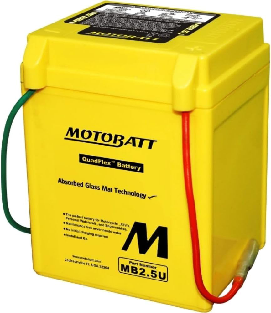 MB2.5U Motobatt AGM battery sealed replacement