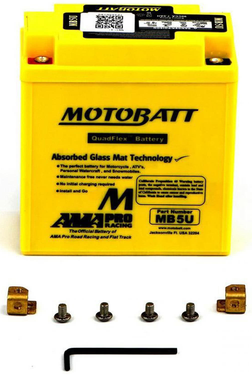 MB5U Motobatt battery AGM sealed replacement