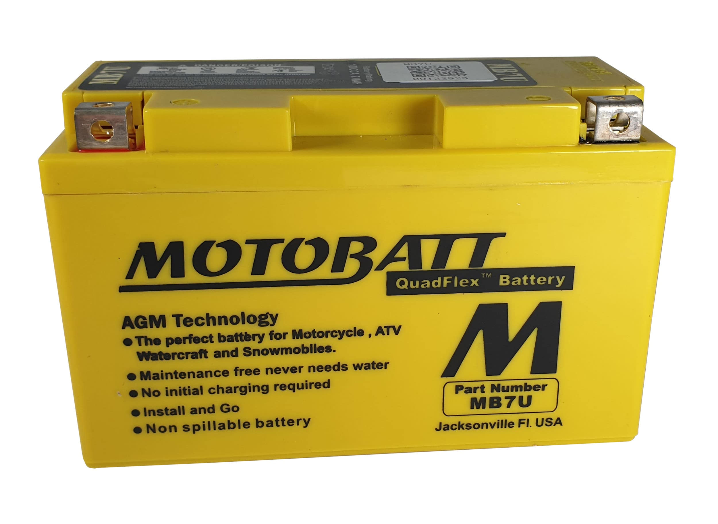 MB7U Motobatt battery 12v 6ah 100CCA sealed AGM