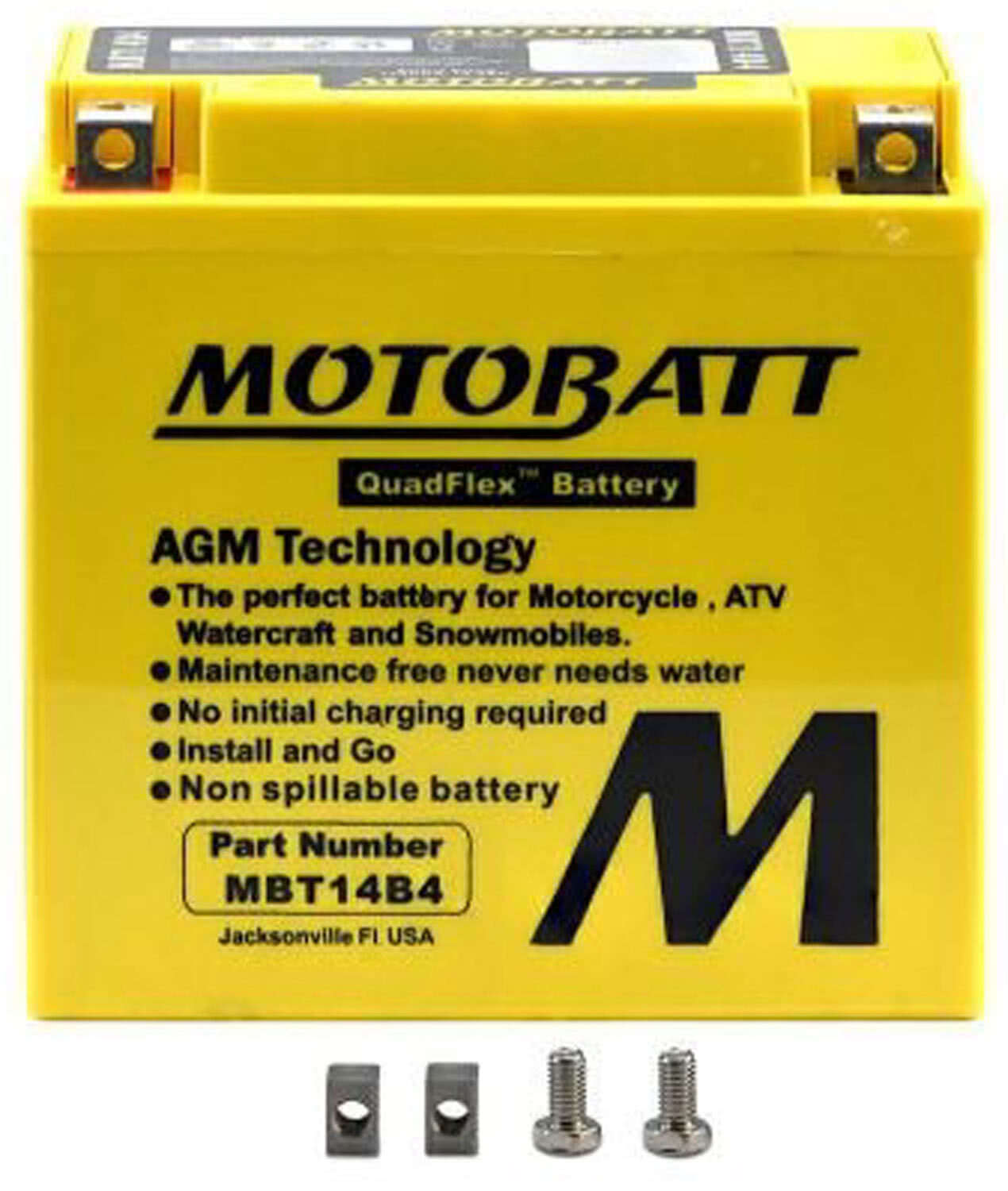 Motobatt MBT14B4 battery replacement AGM 175CCA