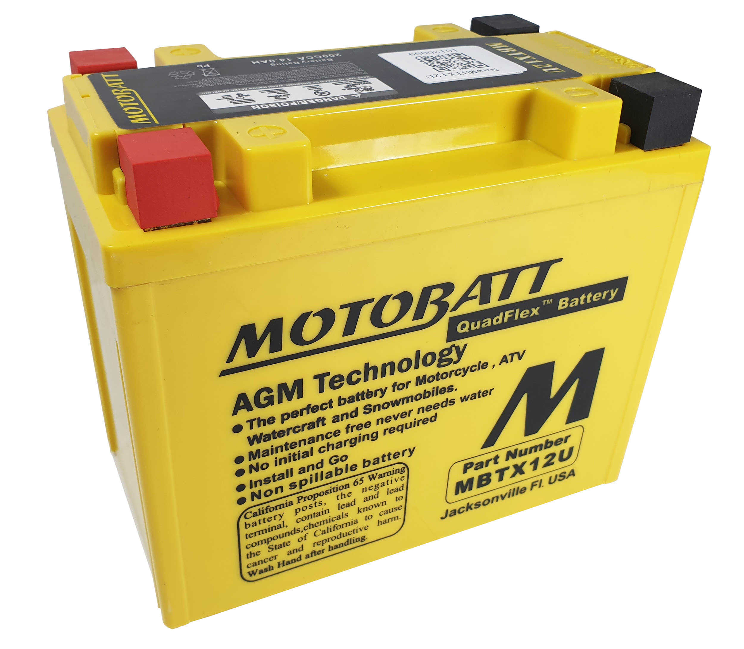 MBTX12U Motobatt AGM battery replacement 200CCA