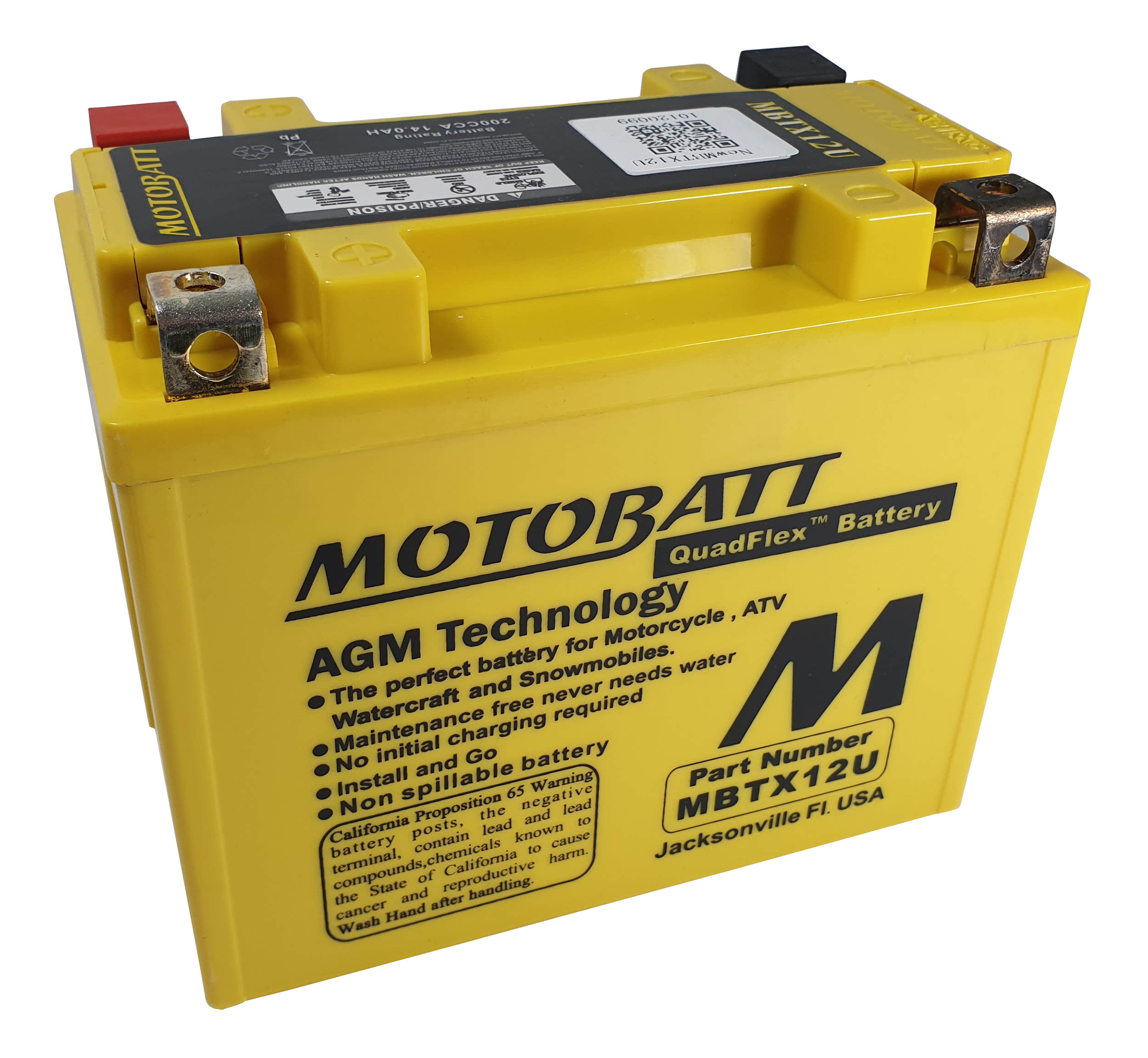 MBTX12U Motobatt AGM battery replacement 200CCA