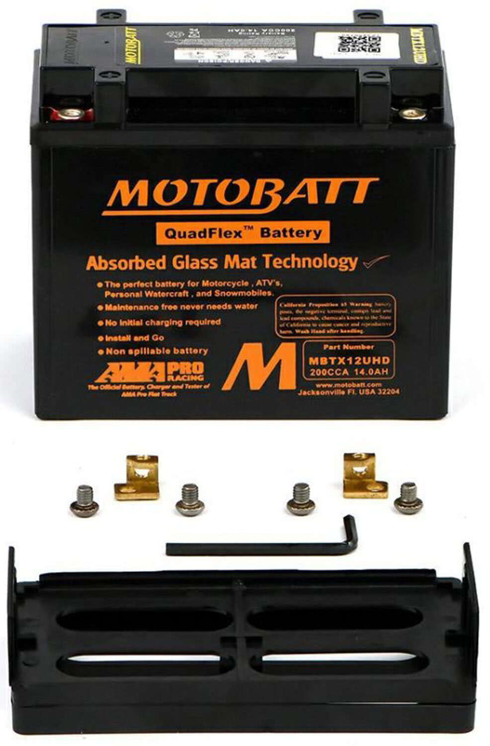 MBTX12UHD Motobatt battery black 200CCA 12v AGM
