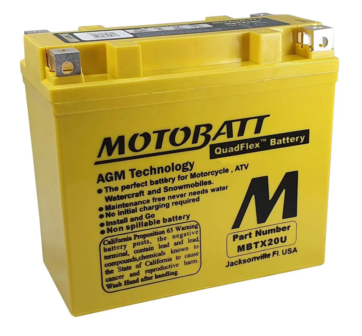 MBTX20U Motobatt AGM battery replacement 310CCA