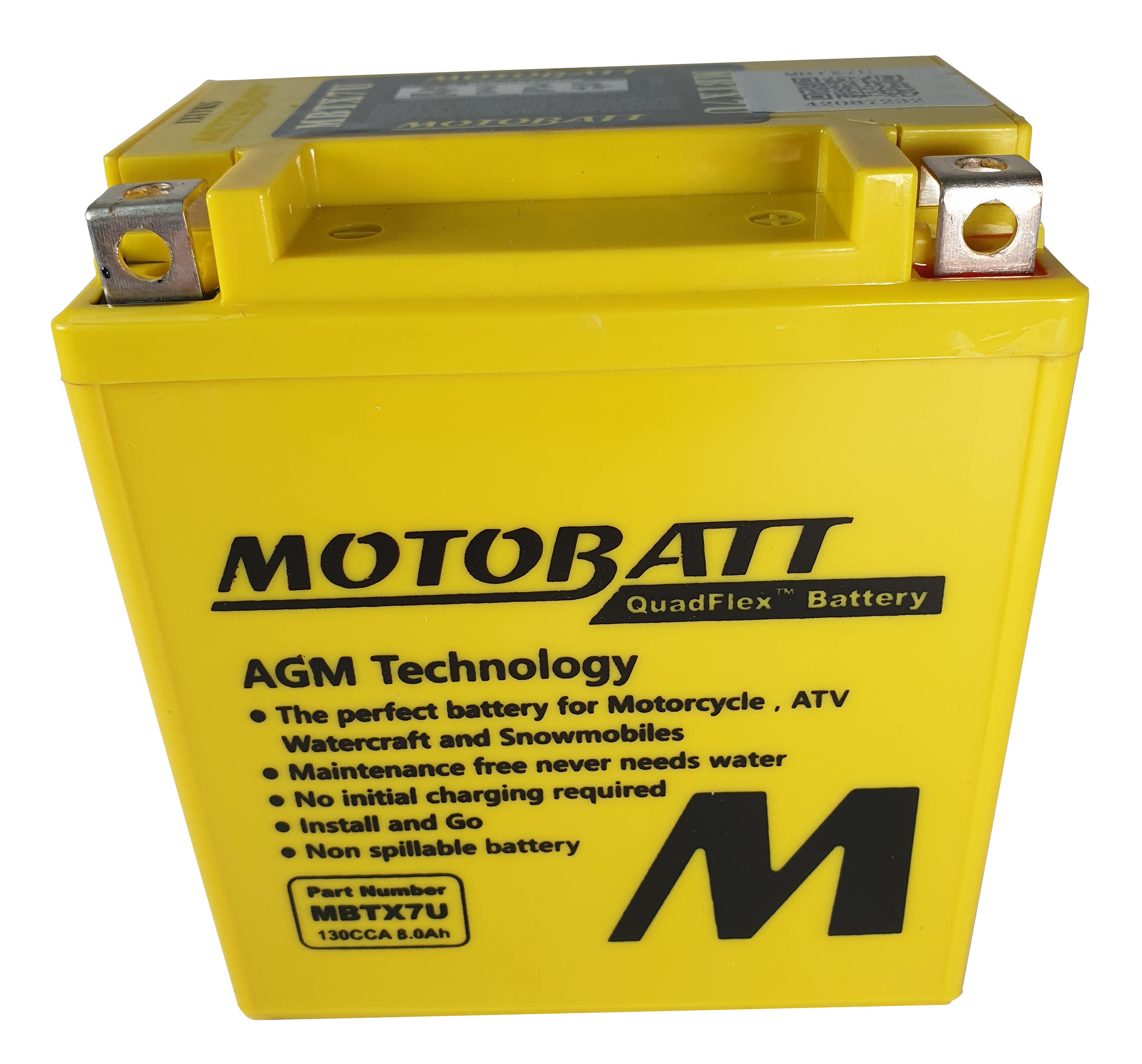MBTX7U Motobatt battery replacement AGM 115CCA
