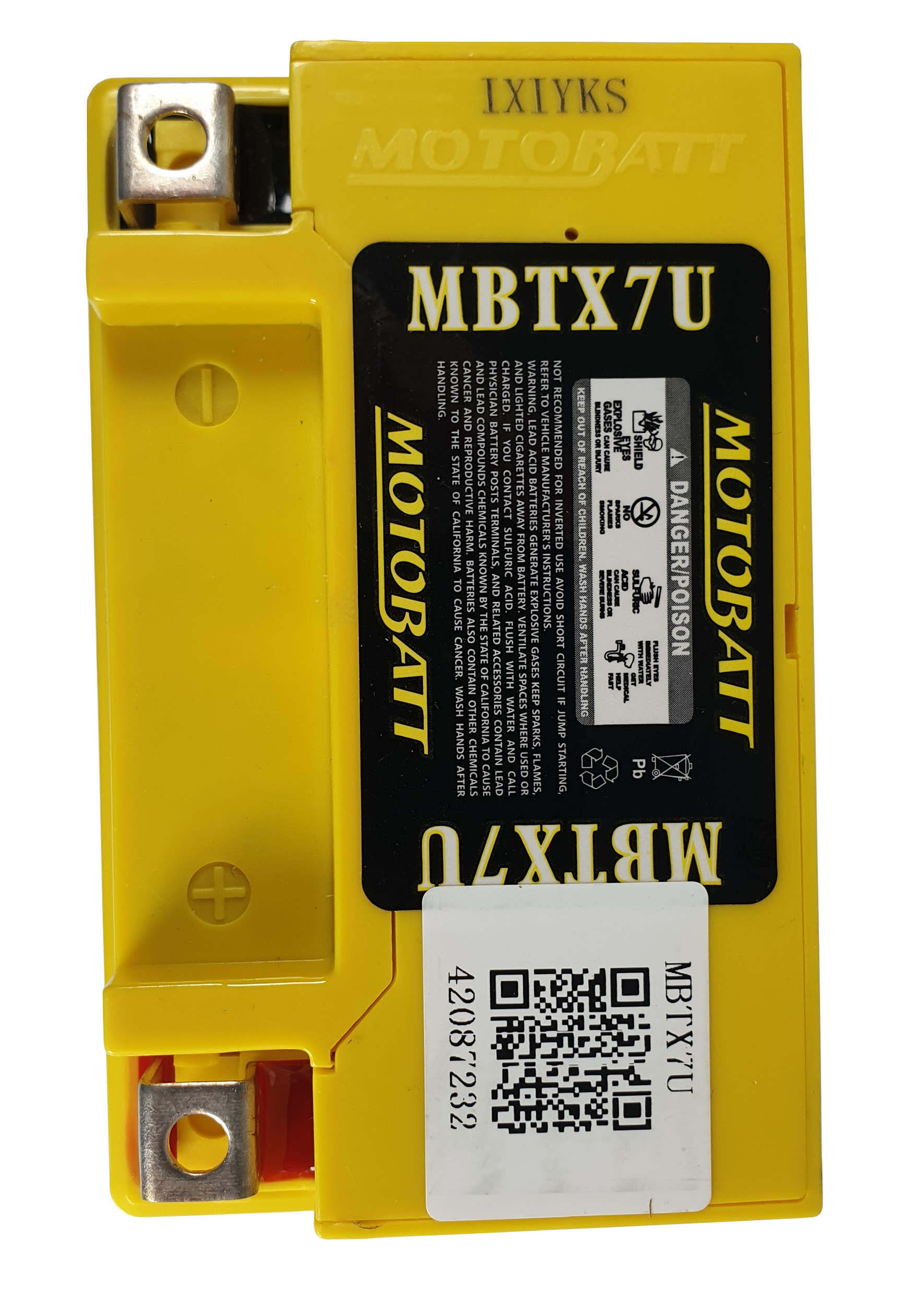 MBTX7U Motobatt battery replacement AGM 115CCA
