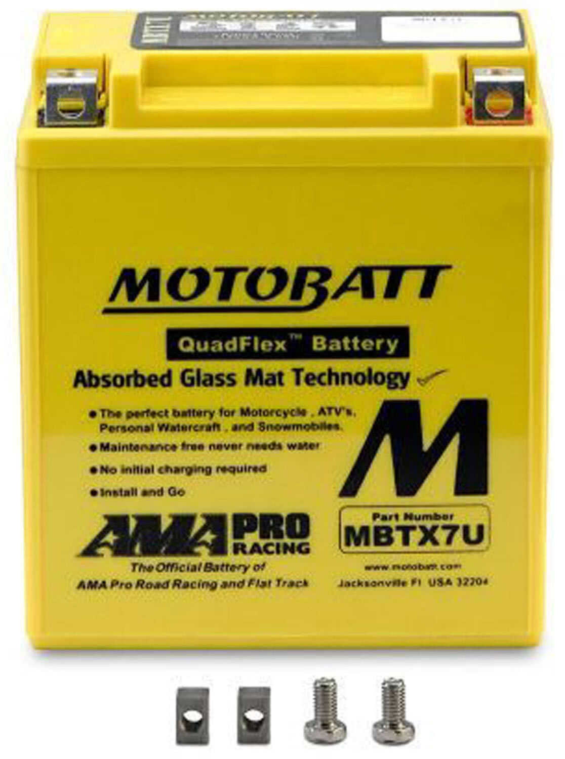 MBTX7U Motobatt battery replacement AGM 115CCA