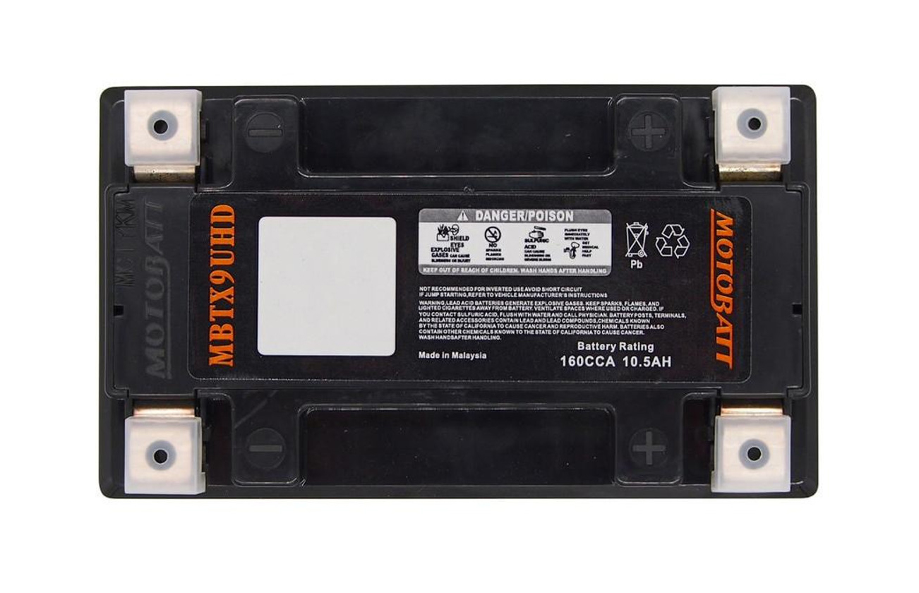 MBTX9UHD Motobatt battery black 160CCA 12v