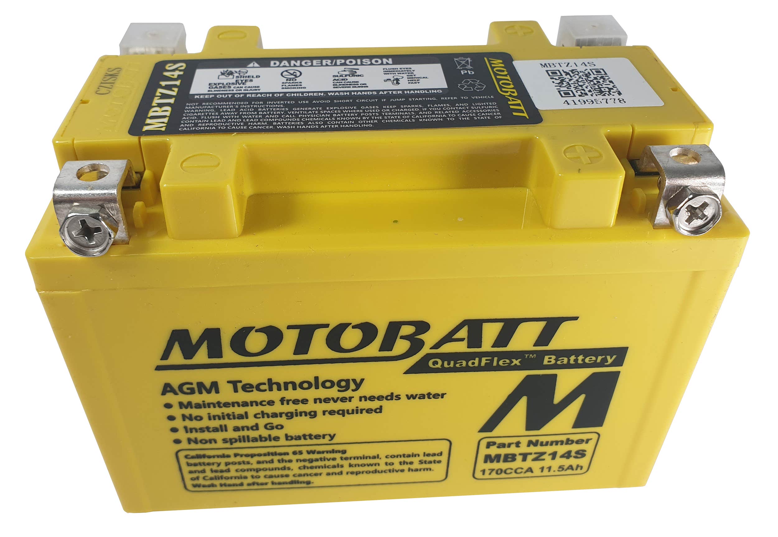 Motobatt MBTZ14S motorcycle battery 12v 11ah 190CCA