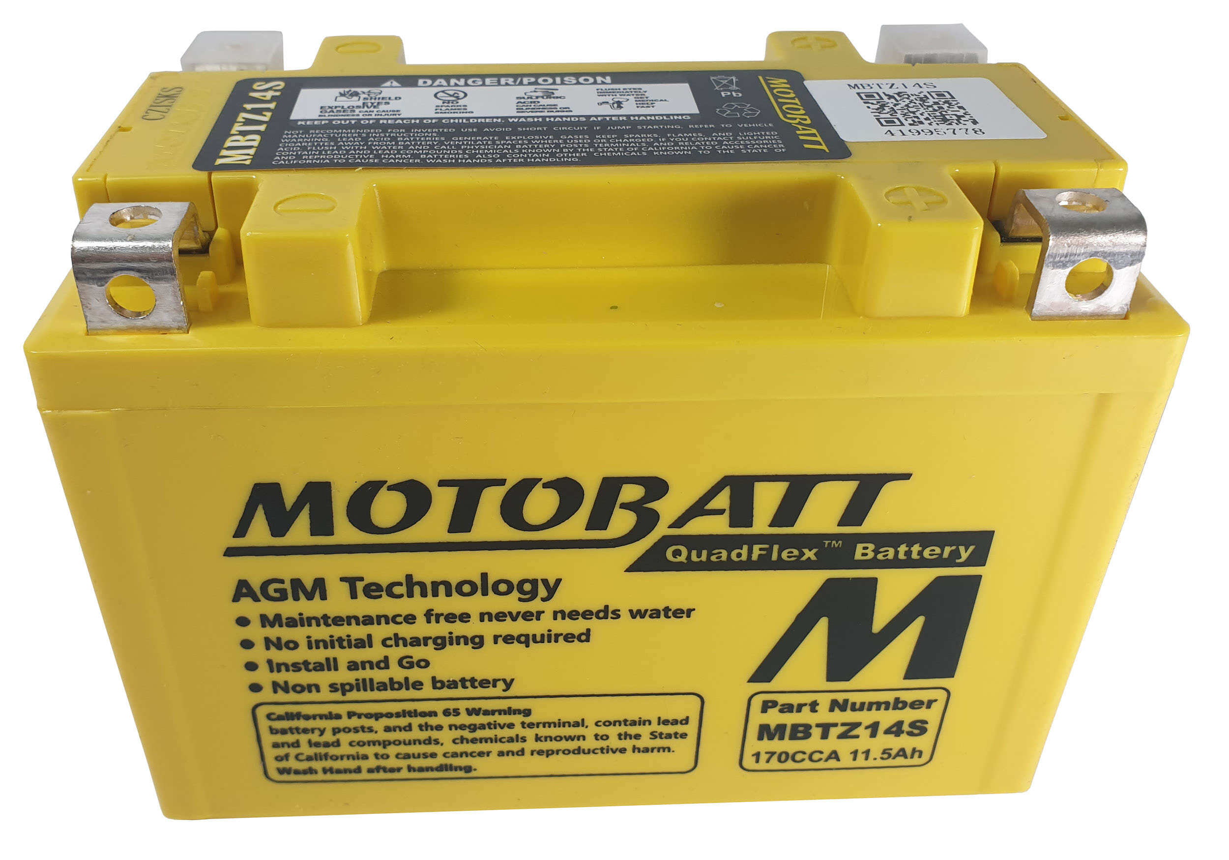 Motobatt MBTZ14S motorcycle battery 12v 11ah 190CCA