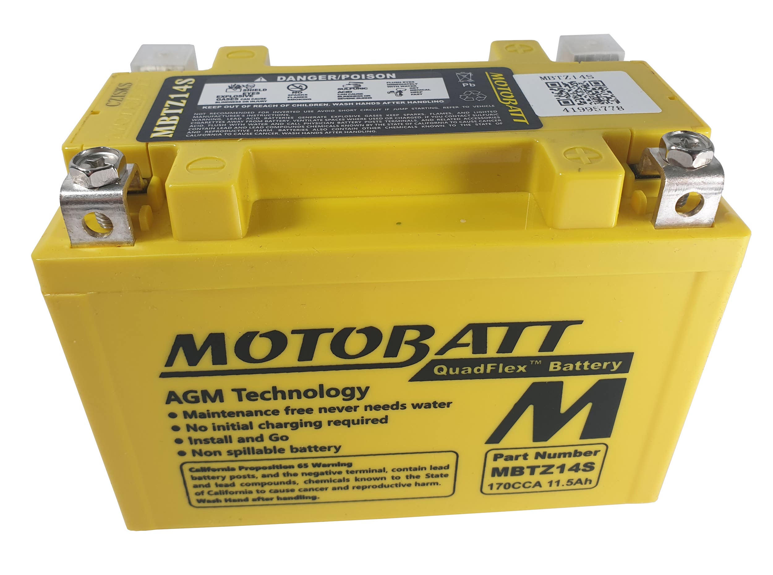 Motobatt MBTZ14S motorcycle battery 12v 11ah 190CCA