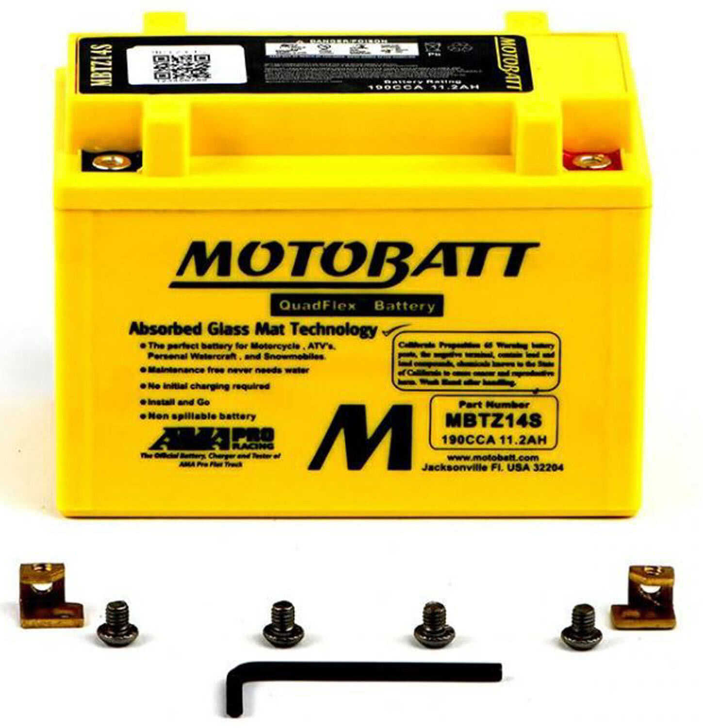 Motobatt MBTZ14S motorcycle battery 12v 11ah 190CCA