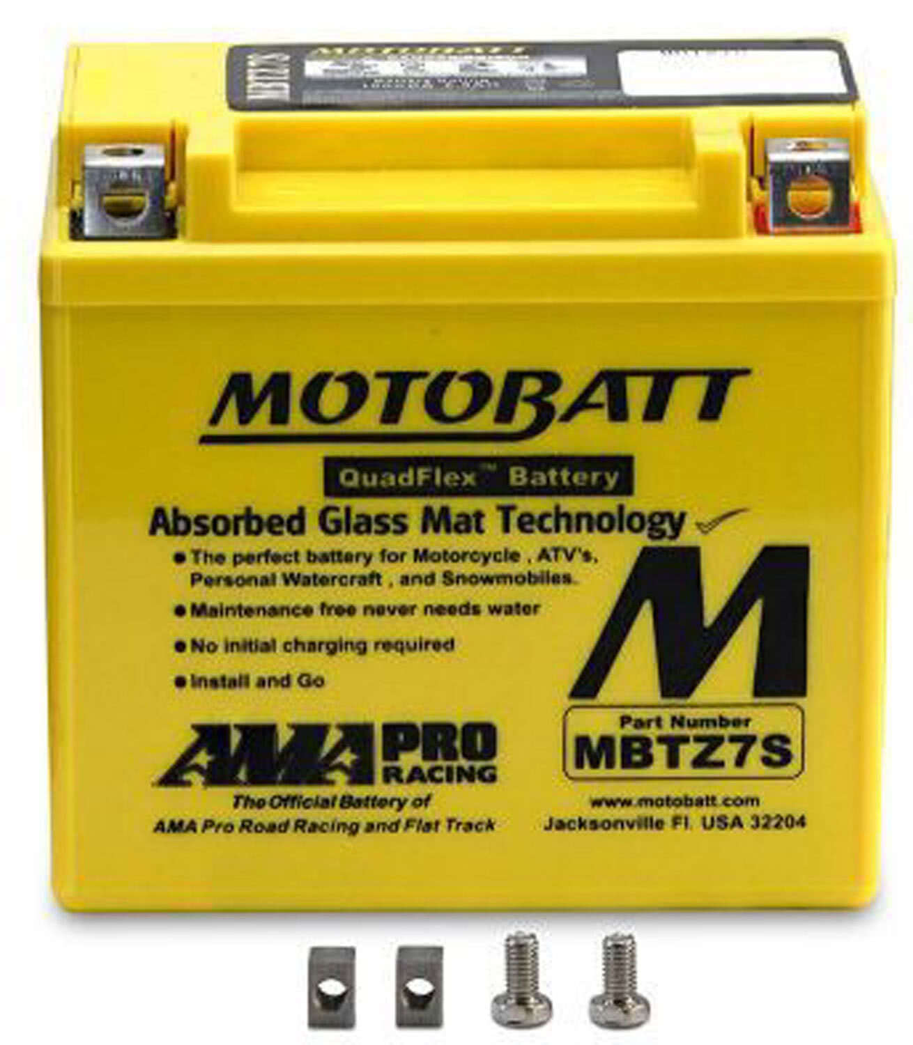MBTZ7S Motobatt AGM battery replacement 12v 100CCA