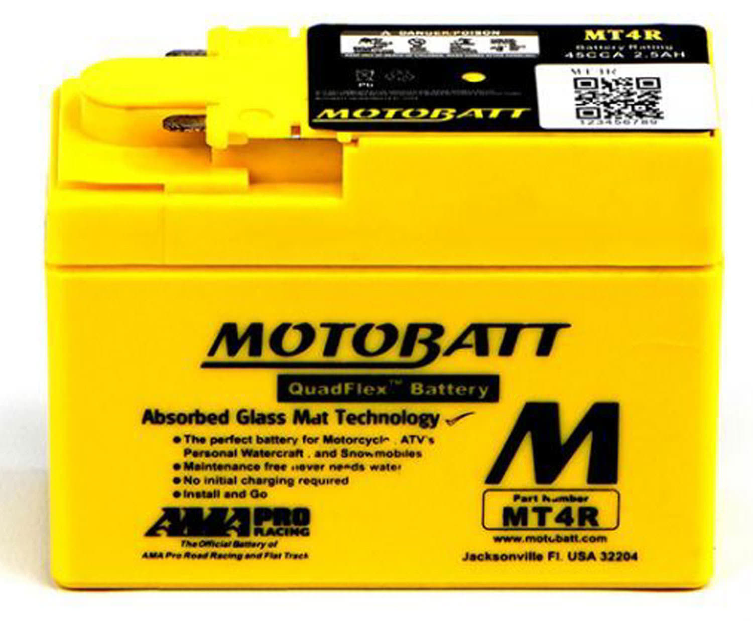 Motobatt MT4R battery rechargeable 12v motorcycle 12v 2ah
