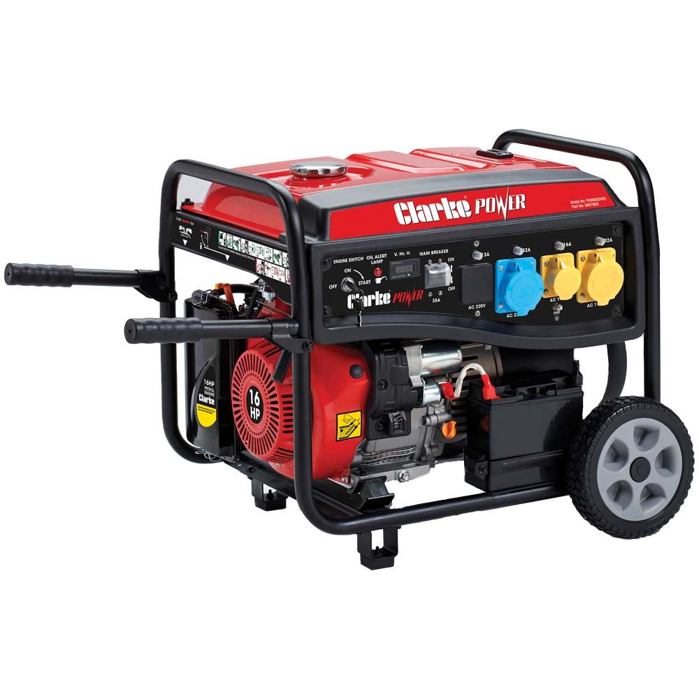 Clarke PG9500ADVES battery petrol generator 12v