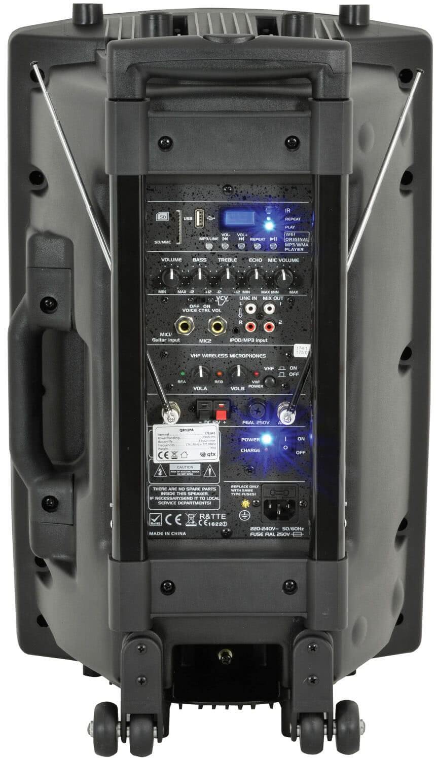 QTX QX12PA QR12PA battery replacement portable PA system