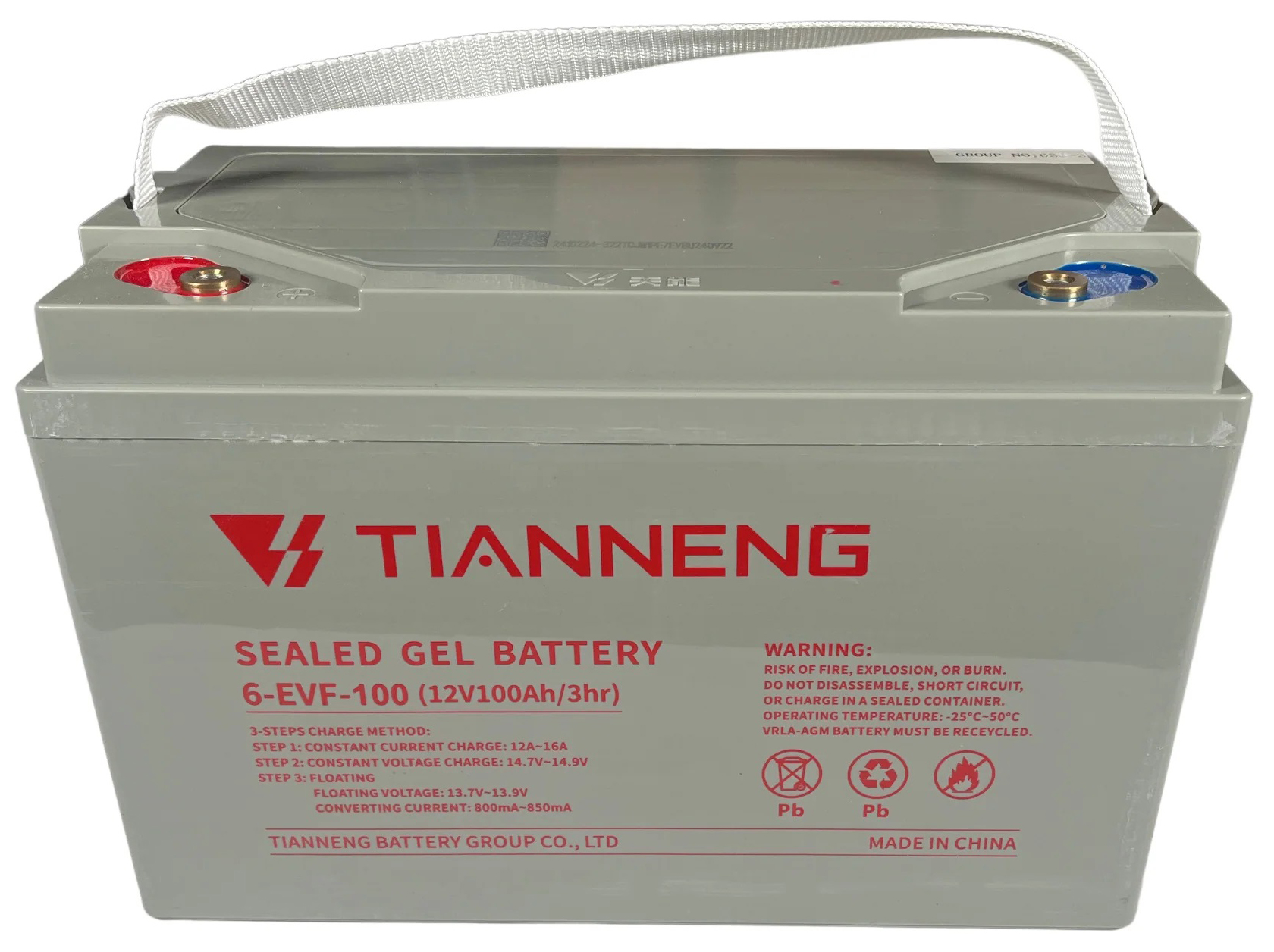 Tianneng-6-EVF-100 GEL deep-cycle 12v battery replacement