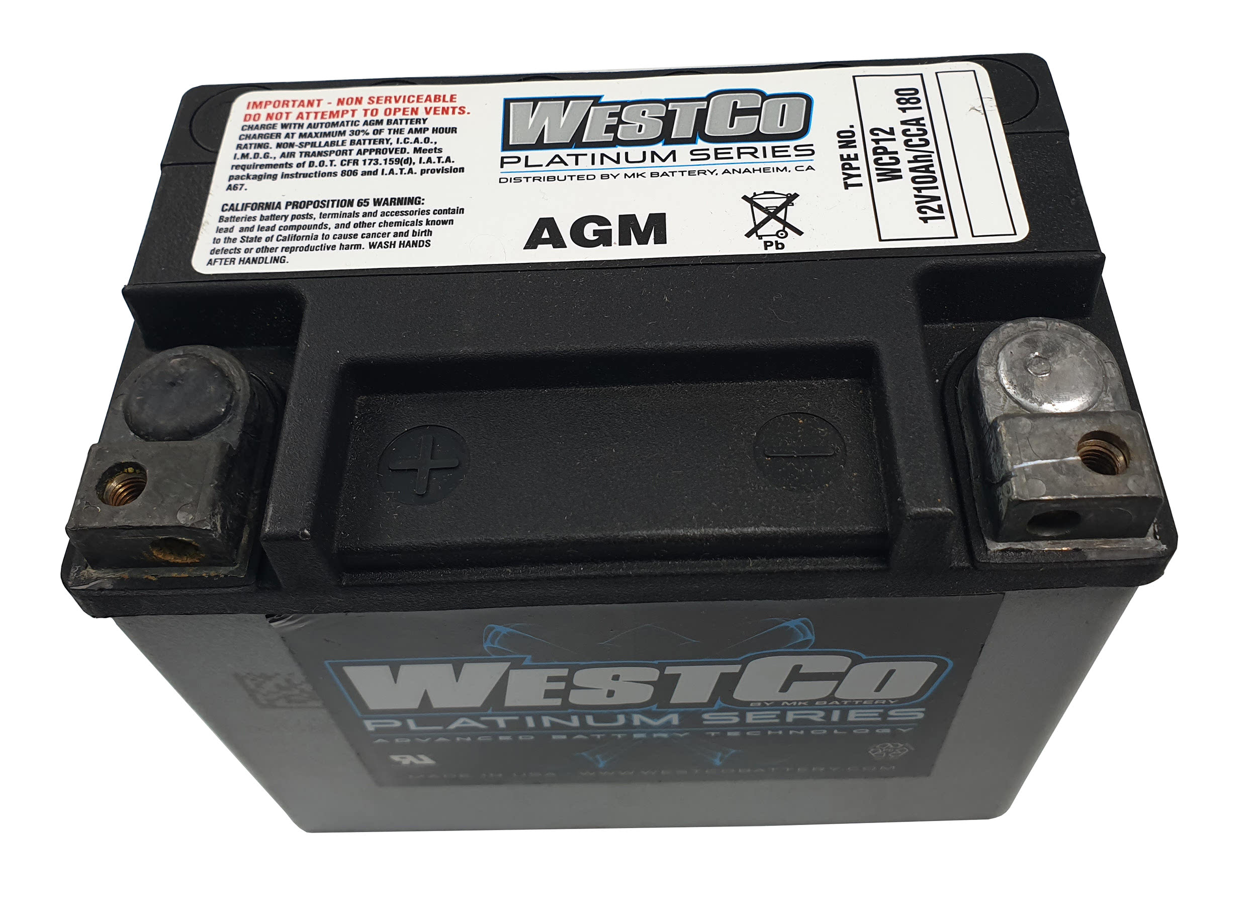 WCP12 SVR12 WestCo Platinum motorbike battery 12v 10ah