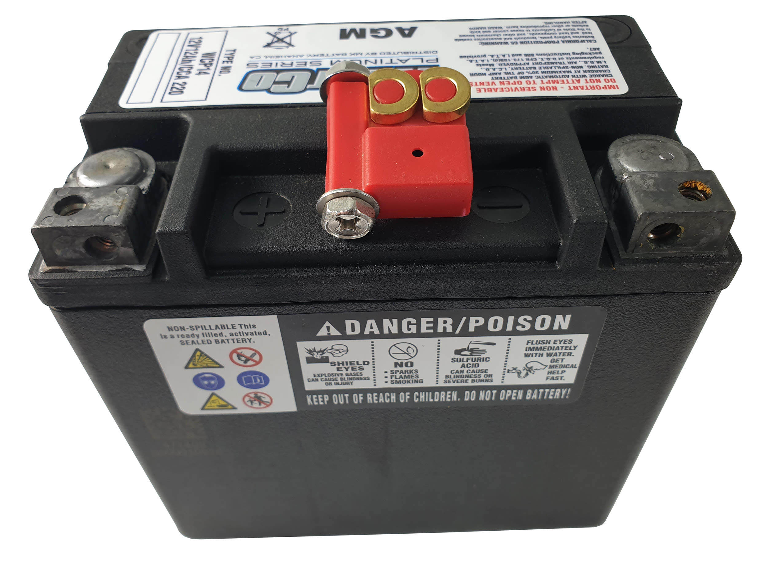 WCP14 SVR14 WestCo Platinum motorbike battery 12v 12ah