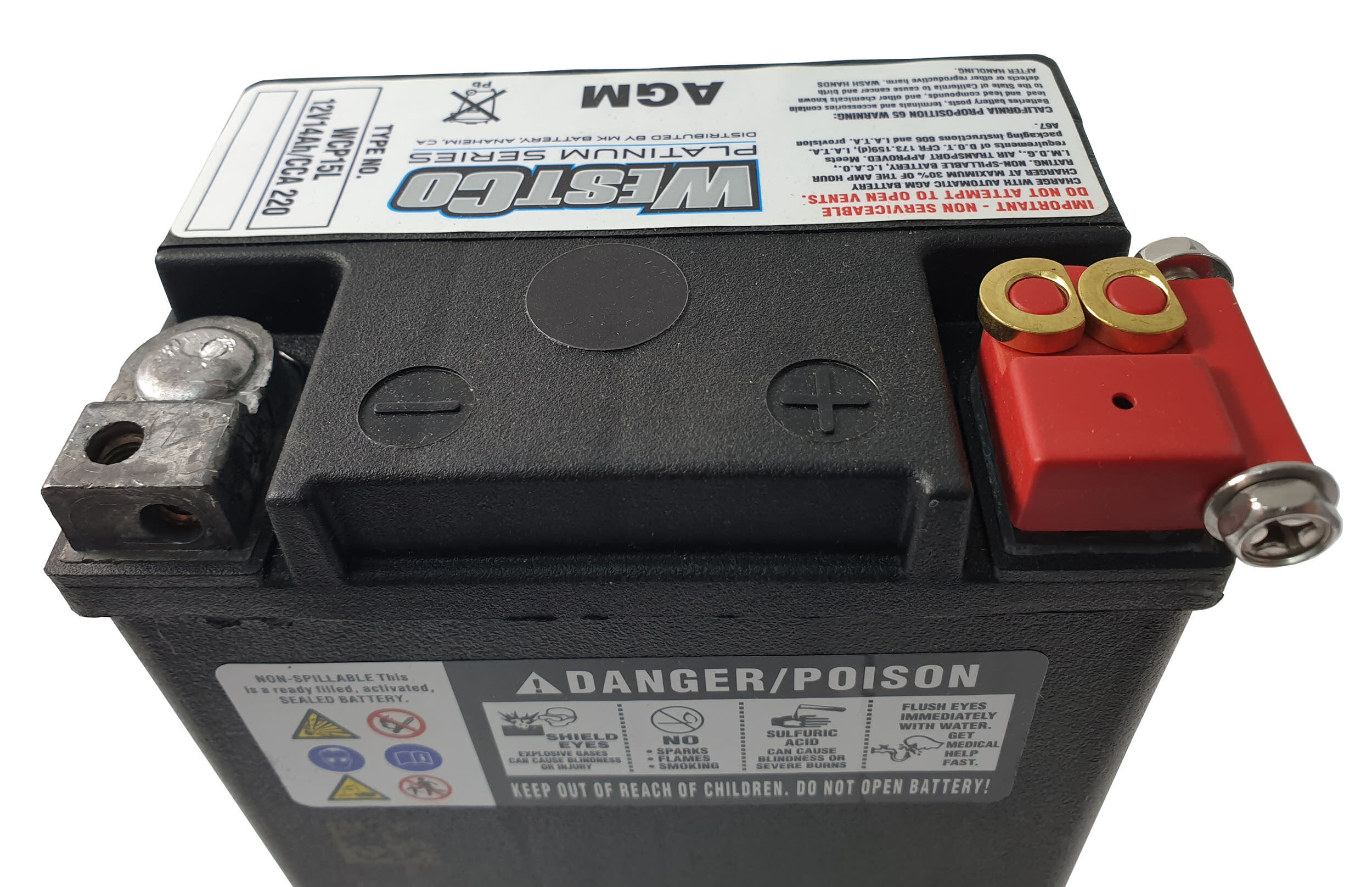 WCP15L SVR15L WestCo Platinum battery 12v 14ah 220CCA