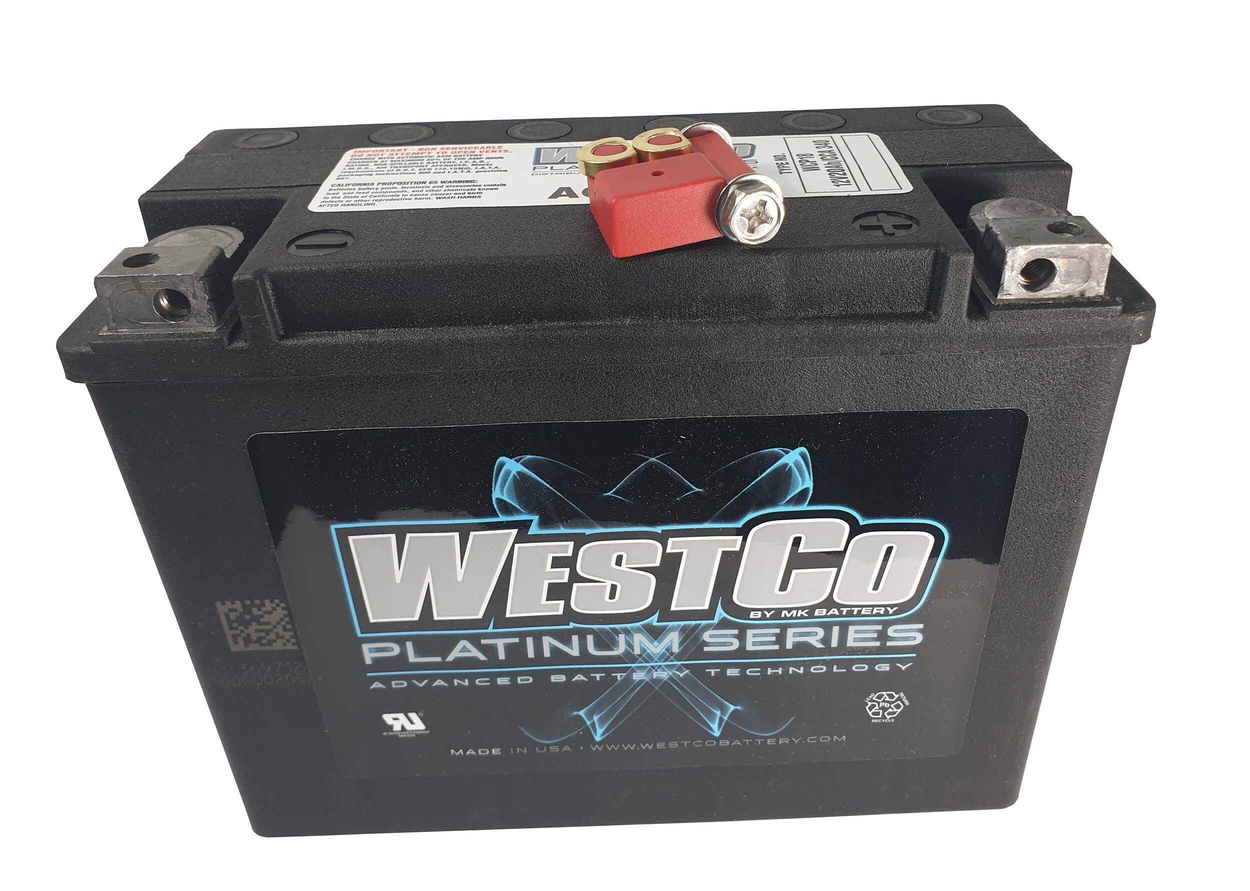 WCP18 SVR18 motorcycle battery WestCo Platinum 340CCA